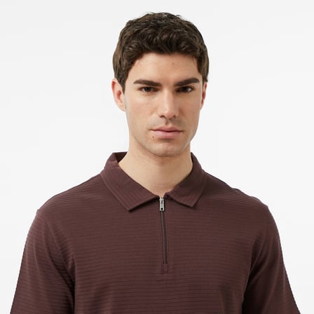 Nautica Erkek Kahverengi Regular Fit Polo Yaka T-Shirt