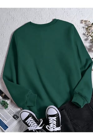Unisex Emerald Wizard Crest Baskılı Bisiklet Yaka Sweatshirt