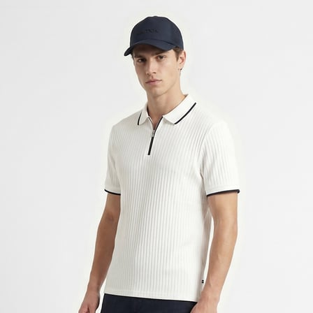 Nautica Erkek Beyaz Regular Fit Polo Yaka T-Shirt