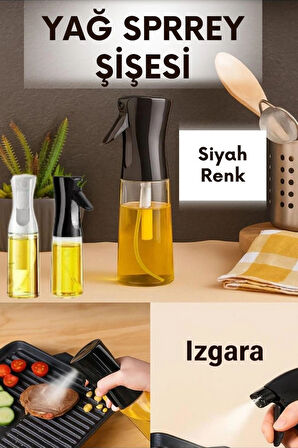 Yağ Sprey Şişesi – Cam Gövdeli Püskürtme Başlıklı Yağlık