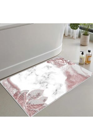 Banyo Paspası, Yumuşak Banyo Halısı, Kaymaz Dot Tabanlı, Yıkanabilir - 60x100