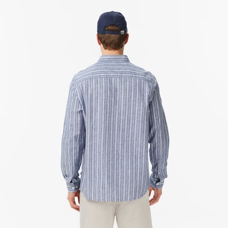 Nautica Erkek Mavi Regular Fit Çizgili Gömlek