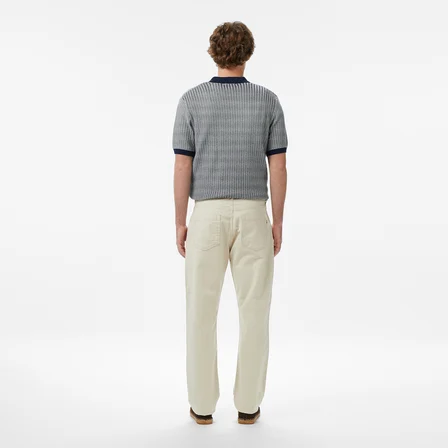 Nautica Erkek Krem Tapered Denim Pantolon
