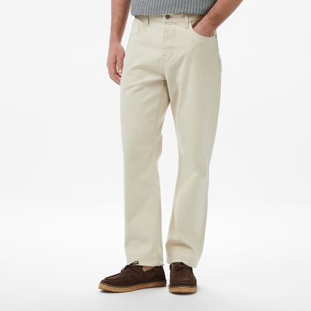 Nautica Erkek Krem Tapered Denim Pantolon