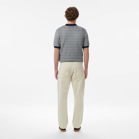 Nautica Erkek Krem Tapered Denim Pantolon