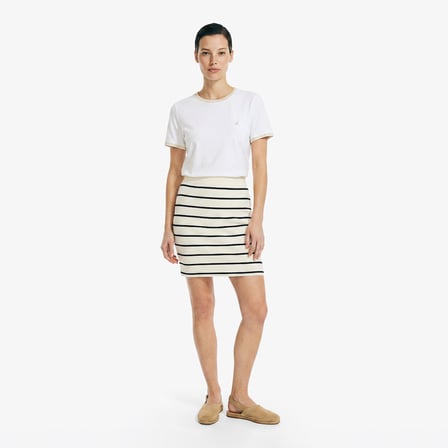 Nautica Kadın Beyaz Slim Fit T-Shirt