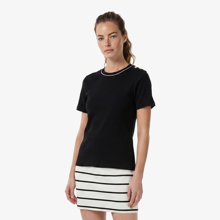 Nautica Kadın Siyah Slim Fit T-Shirt