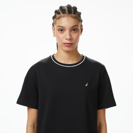 Nautica Kadın Siyah Regular Fit T-Shirt