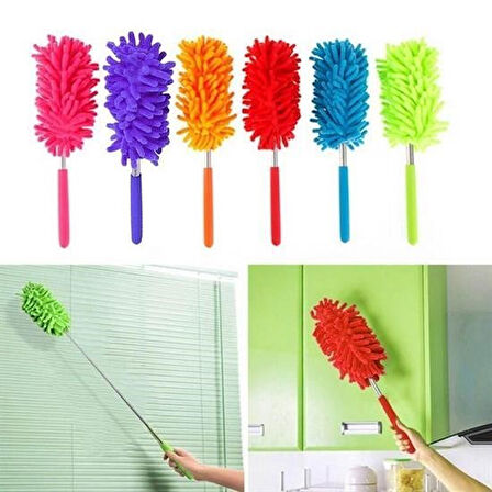 caselka® Teleskopik Mikrofiber Pratik Uzayabilen Toz Alma Fırçası Aparatı