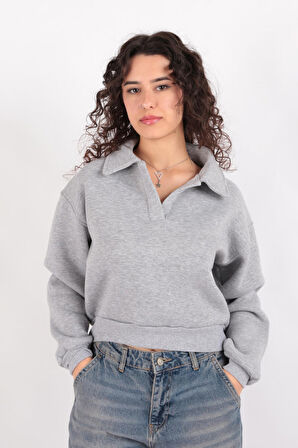 Hadise 1548 Polo Yaka Sweatshirt