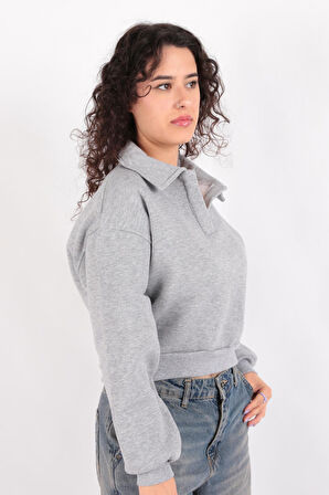 Hadise 1548 Polo Yaka Sweatshirt