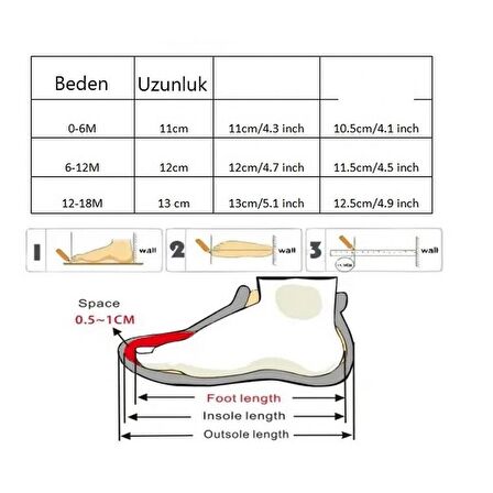 Bebek İlk Ayakkabım AY150 0-6 Ay 11 cm Patik