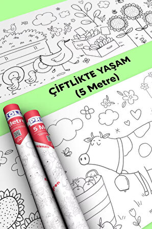 Çiftlik Hayatı Boyama Kağıdı