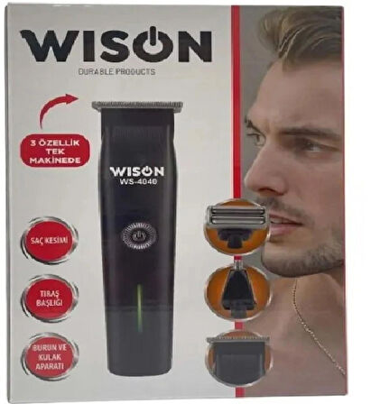  Wison WS-4040 3 In 1 Şarjlı Saç Sakal Tıraş Makinesi