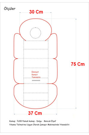Mavi Küçük Yıldızlı Bebek Arabası Minderi