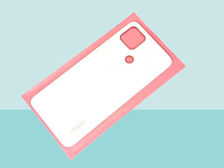 Oppo A15 A15S Uyumlu Arka Kapak Batarya Kapağı - Beyaz