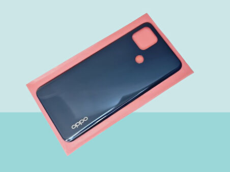 Oppo A15 A15S Uyumlu Arka Kapak Batarya Kapağı - SİYAH
