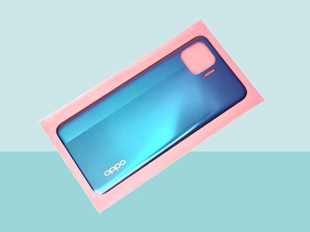 Oppo Reno 4 Lite Uyumlu Arka Kapak Batarya Kapağı - MAVİ