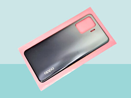 Oppo Reno 5 Lite Uyumlu Arka Kapak Batarya Kapağı - SİYAH