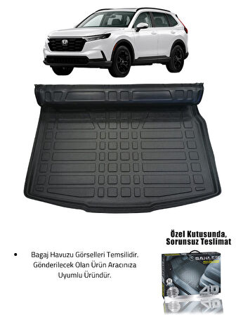 Sahler Honda CR-V 2024+ Uyumlu 4.5D Premium Havuzlu Oto Paspas ve Liner Marka 3D Bagaj Havuzu