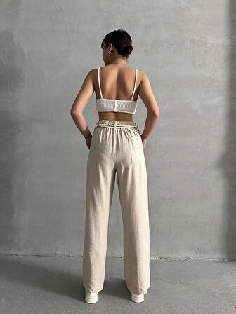  Dokuma Eşofman Pantolon