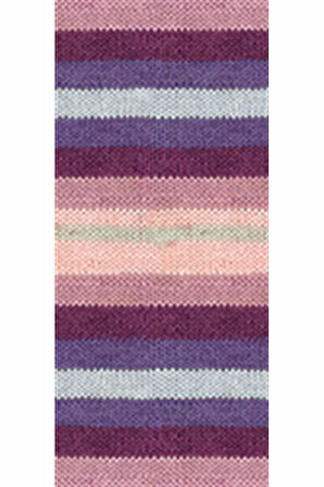 5 Adet Vega Stripe Premium Akrilik El Örgü İpi Yünü No: 82415