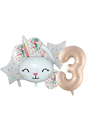 TAVŞAN KAFA YAŞ FOLYO BALON SET