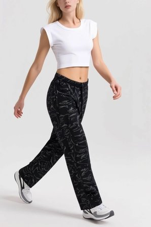 Kadın Viskon Pamuklu Pijama Altı Soft Örme Mevsimlik Ev Pantolonu