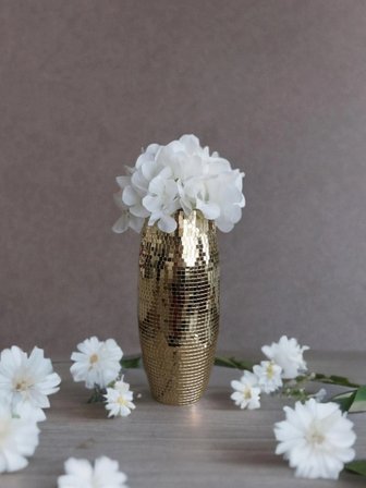 AYNALI CAM VAZO AÇIK GOLD 