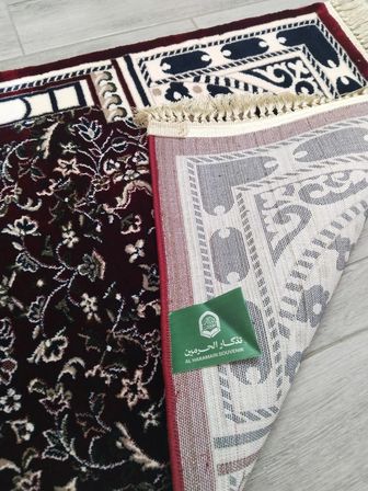 AL HARAMAIN 002_Bordo 14 mm /2200 Gr yumuşak Sık Dokuma Ravza Seccade