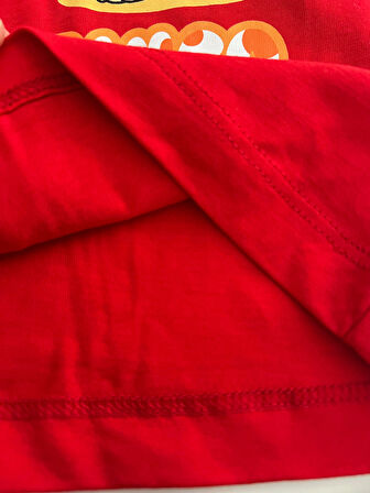 Karakter Desenli Tshirt ve Şortlu Alt Üst Erkek Çocuk Takım