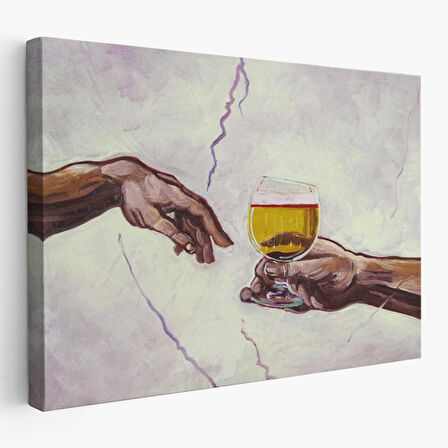 Tanrının Ademe Bira İkramı Tablosu-6576