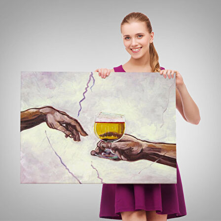 Tanrının Ademe Bira İkramı Tablosu-6576