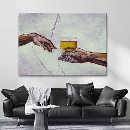 Tanrının Ademe Bira İkramı Tablosu-6576