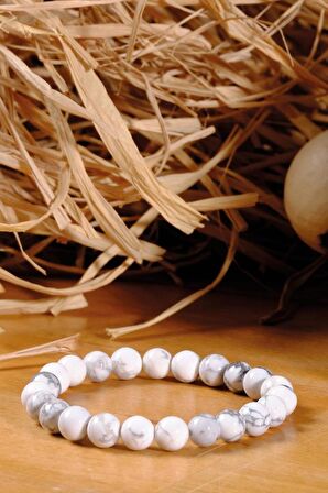 Sertifikalı Havlit Taşı Diş Sağlığı Ve Stres Bilekliği Hediye Bileklik Doğaltaş Bileklik