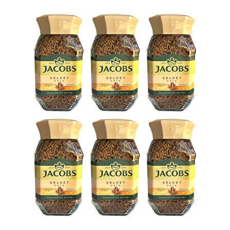 Jacobs Velvet Gold 100 gr Çözünebilir Kahve x 6 Adet
