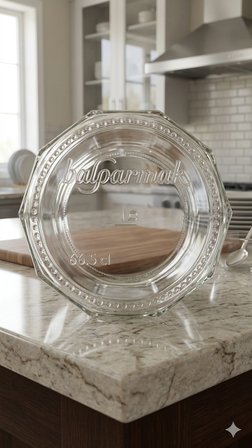  Balparmak Şeffaf 665 ml - 66.5 cc  Ekose Desen Metal Kapaklı Konserve -Bal Kavanoz  6 Adet (0.0665 Litre)
