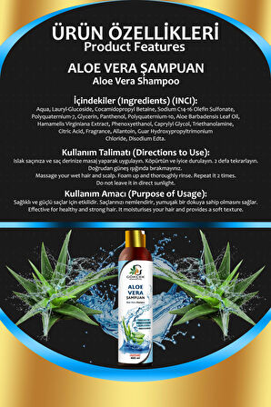 Gökçek Şifa Kuru Saçlar İçin Hacim Verici Aloe Veralı Şampuan 400 ml