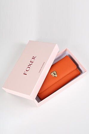 FOXER Alya Hakiki Deri Gold Detaylı Kadın Kartlık ve Cüzdan 