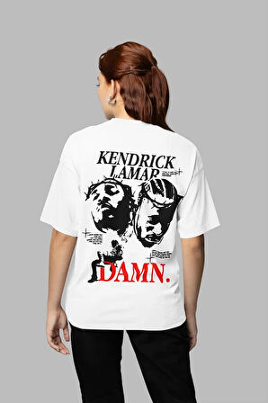 Kendrick Lamar Damn Yazılı Unisex Oversize Rapper Tişört