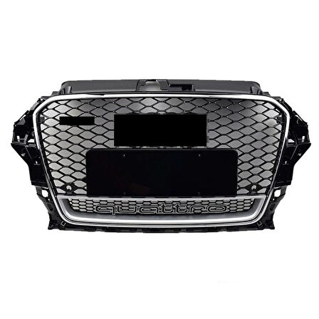 Audi A3 RS3 Panjur Quattro Yazılı Krom/Siyah RS 2012-2016 Arası Uyumlu