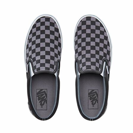 SİYAH Erkek Keten Ayakkabı VN000EYEBPJ1 VANS Classic Slip-On (Checkerboard) black/pewter