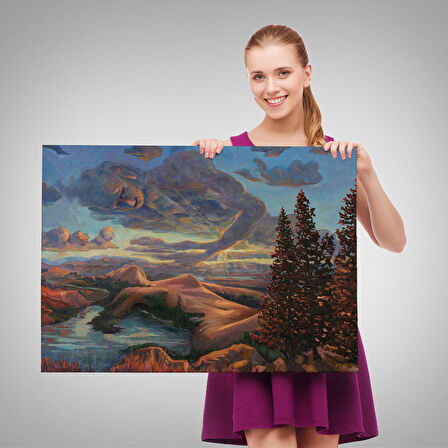 Yeryüzü ve Gökyüzü Duvar Tablosu-6581