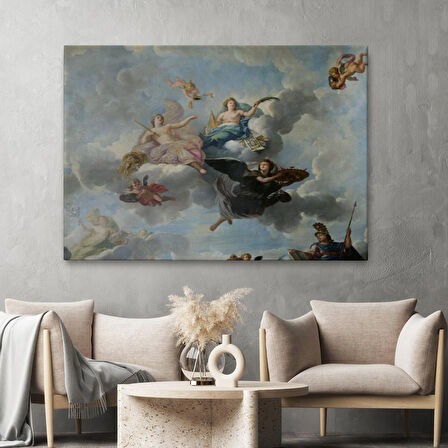 Bulutlaların Üzerindeki Melekler Rönesans Tablosu - Antoine Hoarse Zenith-6582