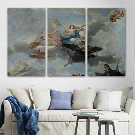 Bulutlaların Üzerindeki Melekler Rönesans Tablosu - Antoine Hoarse Zenith-6582