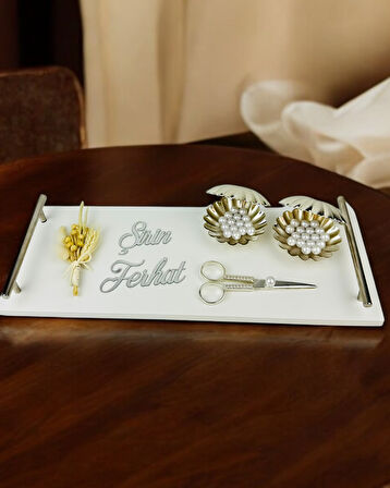 Tranquility Mermer Söz Tepsisi