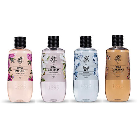 Rebul Duş Jeli 500 ml Magnolia-Ice-Dark Space-Bouquet 4 lü Karma Set