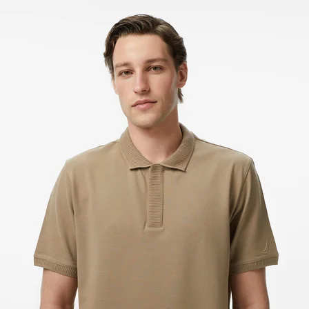 Nautica Erkek Bej Regular Fit Polo Yaka T-Shirt