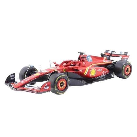 Burago 1:18 Ferrari SF-24 Formula 1 Yarış Arabası - 16-Charles Leclerc veya 55-Carlos Sainz