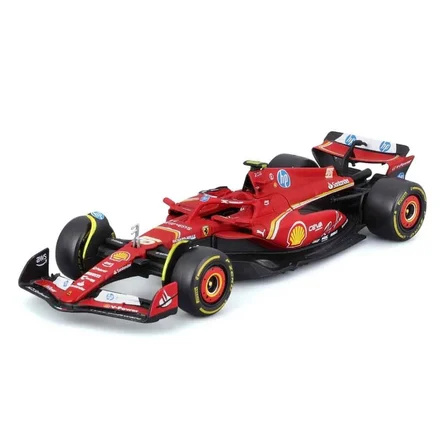 Burago 1:18 Ferrari SF-24 Formula 1 Yarış Arabası - 16-Charles Leclerc veya 55-Carlos Sainz